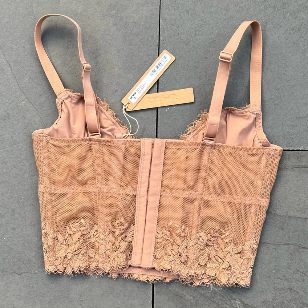 Skims NWT Femme‎ Lace Demi Corset Size S Color Sienna (Nude) - Picture 3 of 5